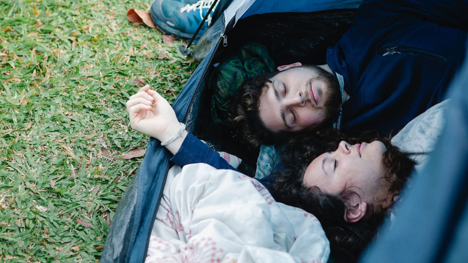 sleeping-in-a-tent sleeping in a tent